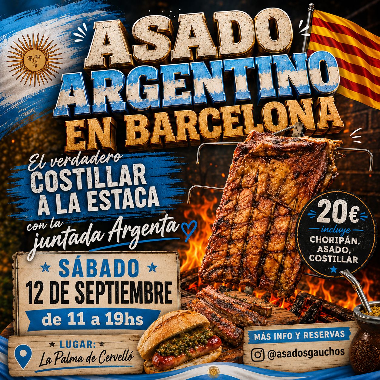 Asado argentino en Barcelona